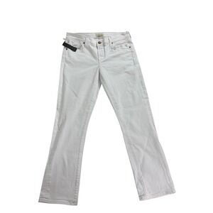 AGOLDE Estelle Crop Straight Leg Jeans White Malibu A007-2006 Size 29 NWT